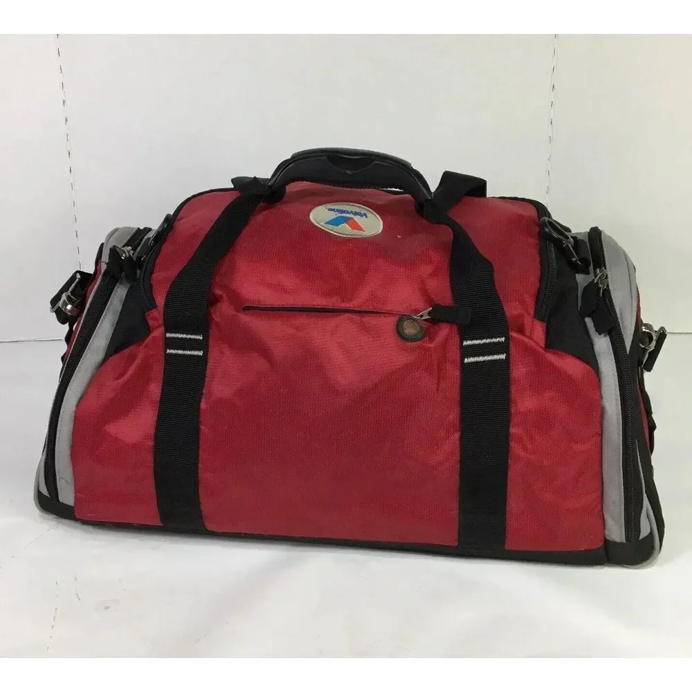 OGIO Duffle Travel Bag Heavy Nylon Carry On Gym‎ Sports Red Black Valvoline Logo